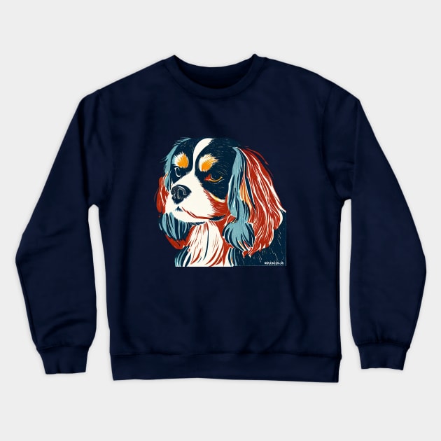 King Charles Painting Crewneck Sweatshirt by Sketchy